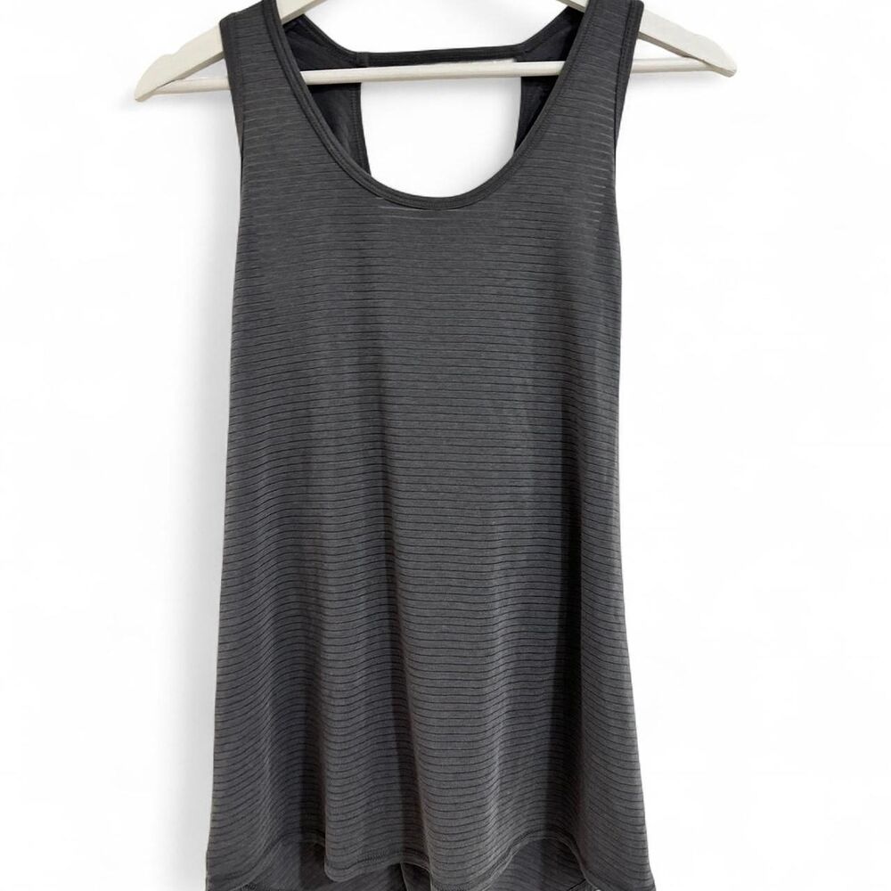 Athleta Grey Open Back Tank Top Women’s Size Medium - Picture 1 of 3